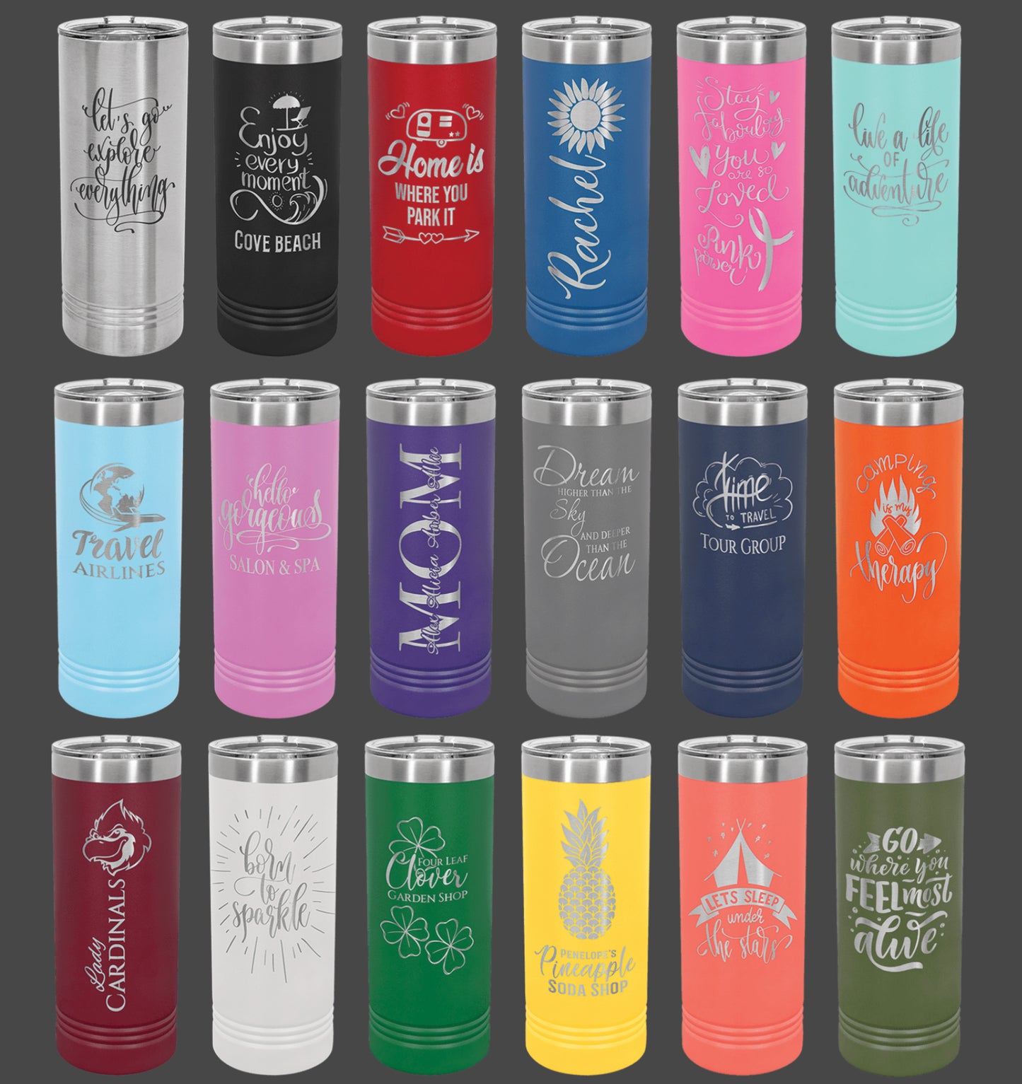 22 oz. Skinny Tumbler with Slider Lid