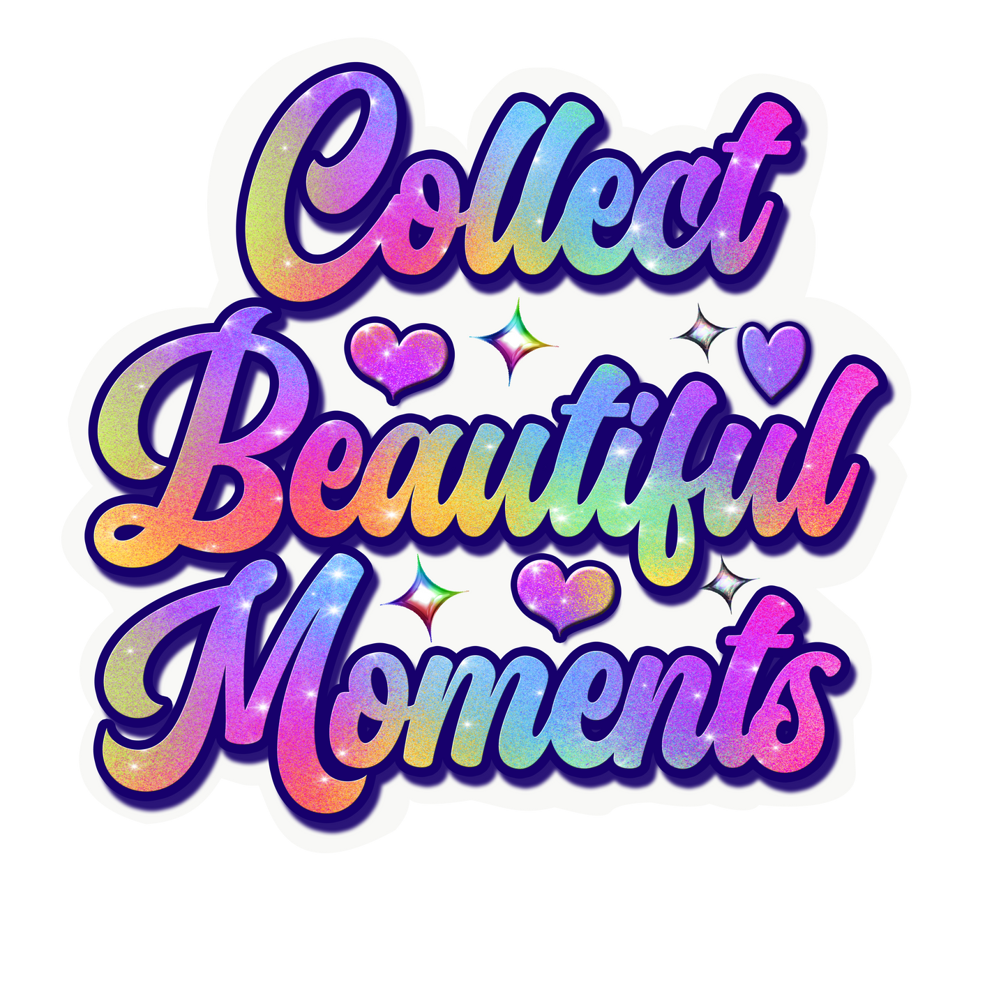 Die-cut Holographic Motivational Stickers