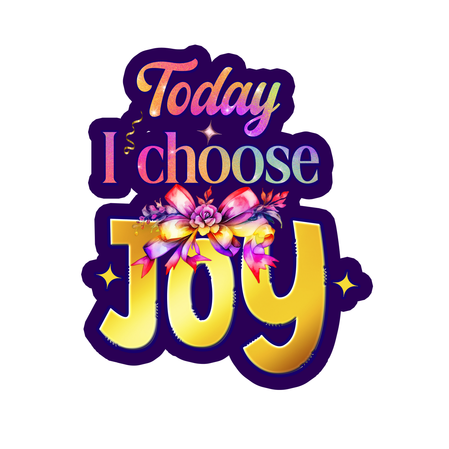 Die-cut Holographic Motivational Stickers