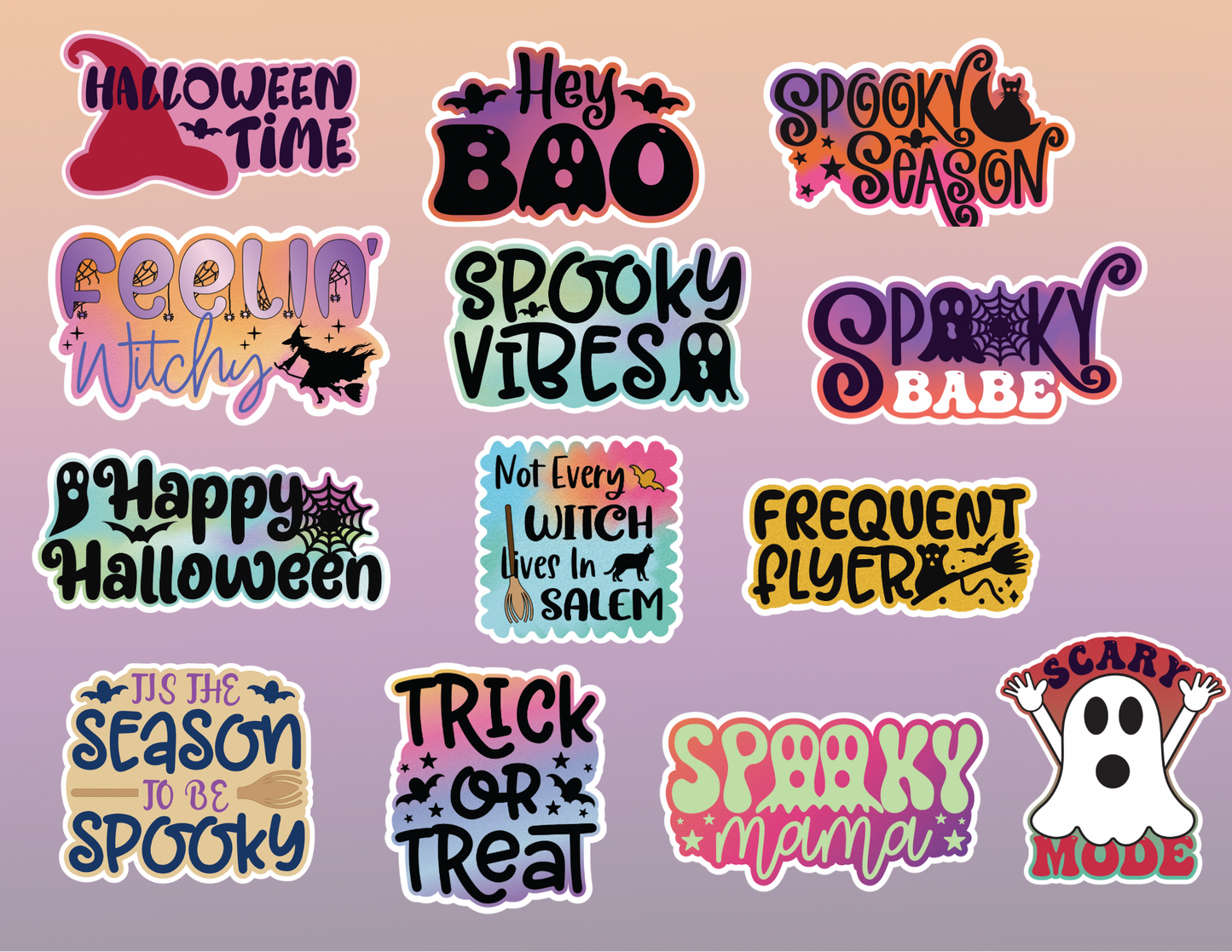 Die-cut Halloween Stickers