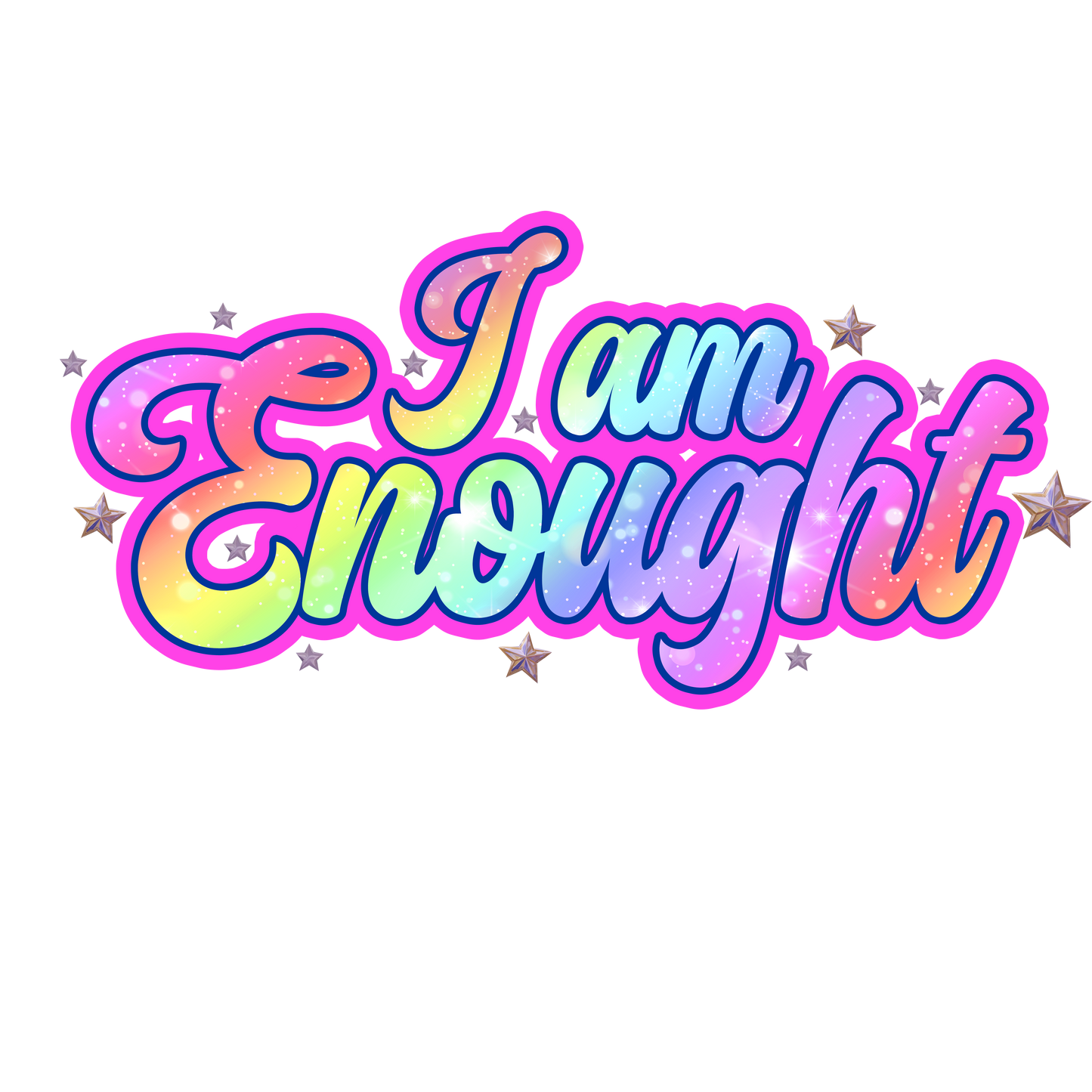 Die-cut Holographic Motivational Stickers