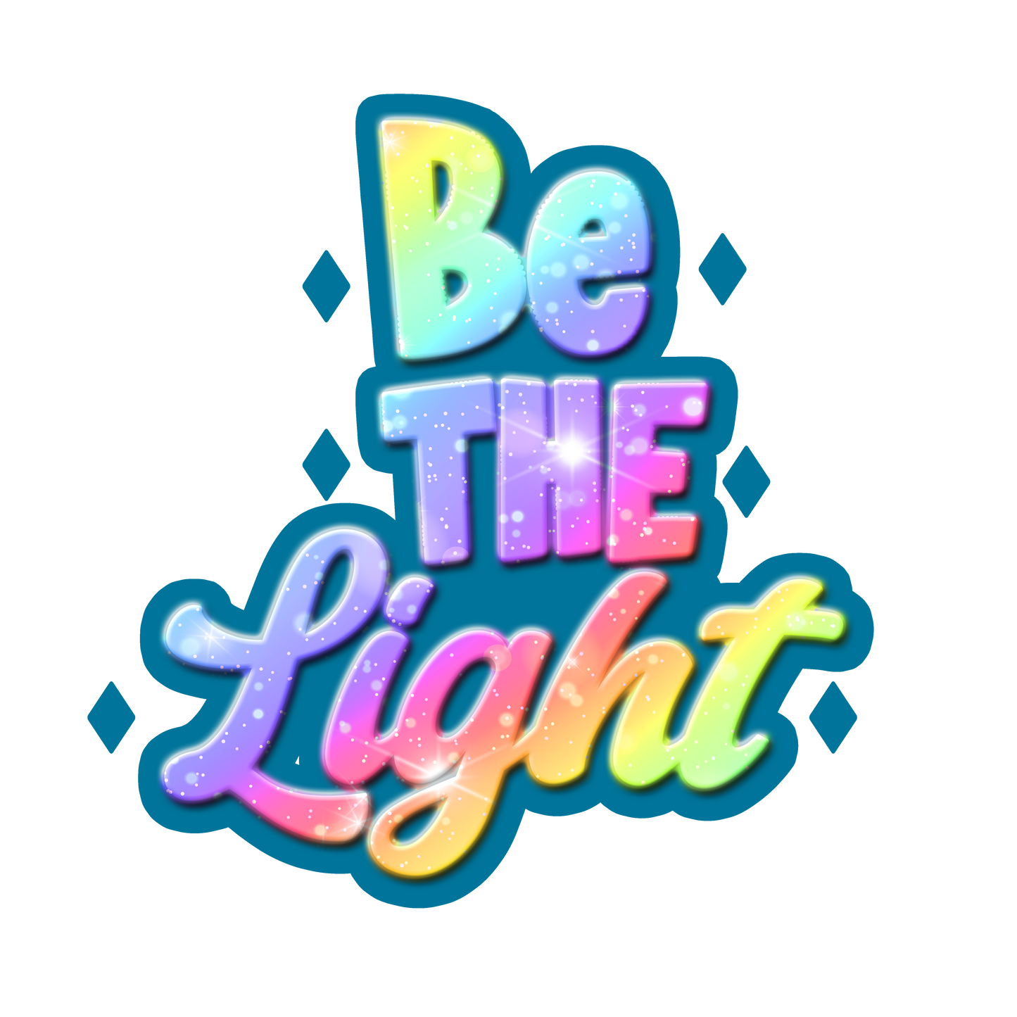 Die-cut Holographic Motivational Stickers