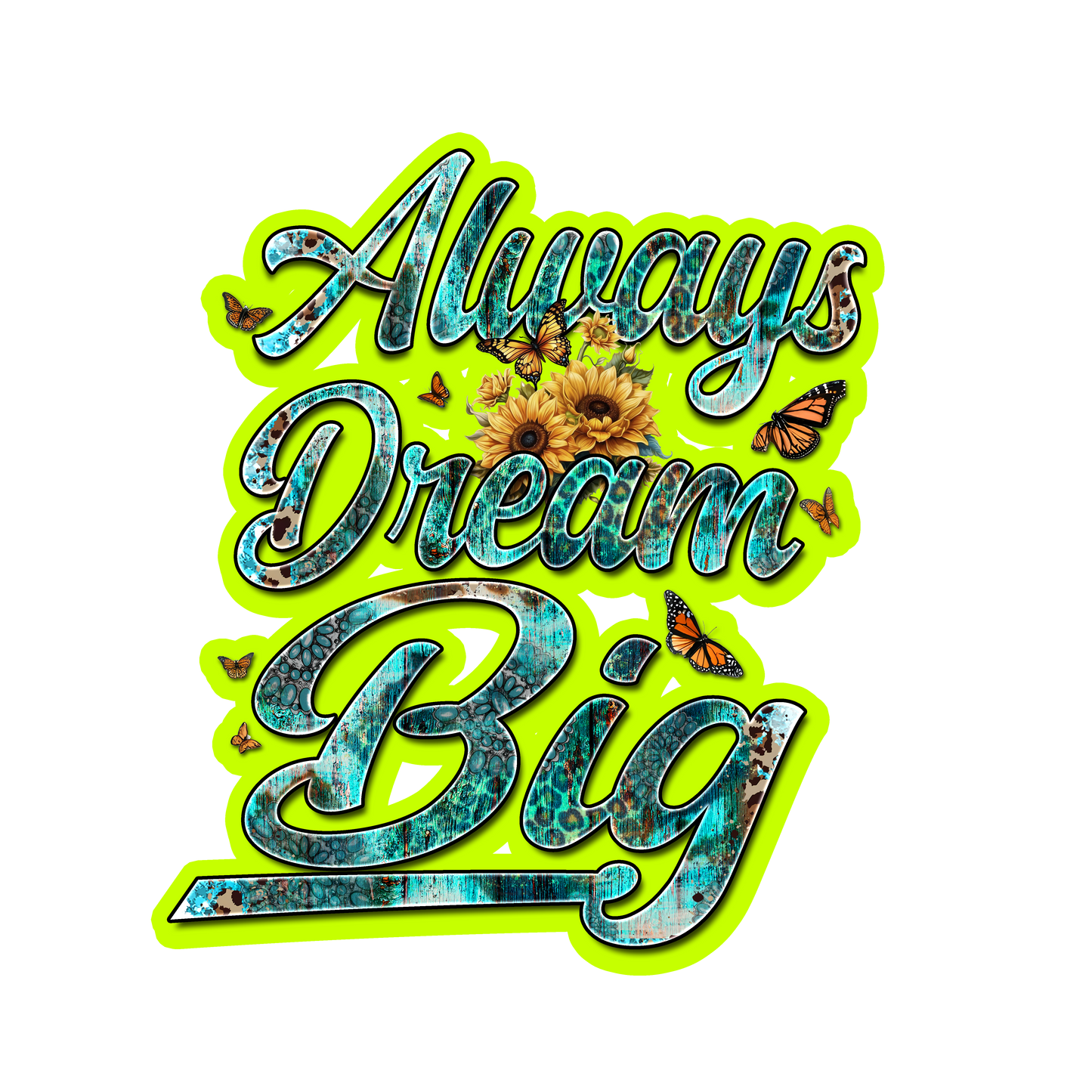 Die-cut Holographic Motivational Stickers