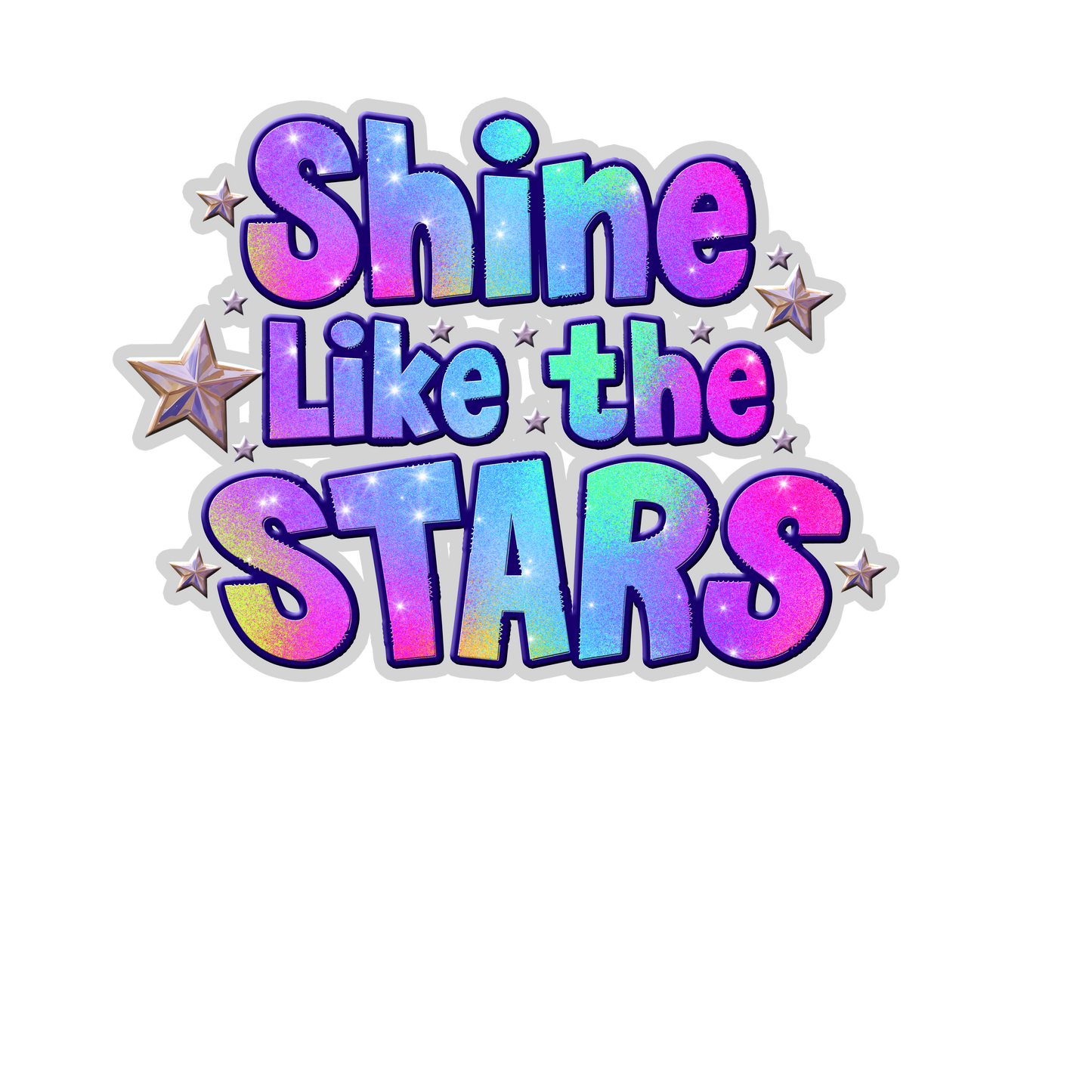 Die-cut Holographic Motivational Stickers