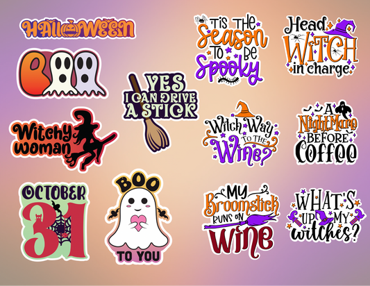 Die-cut Halloween Stickers