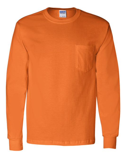 Gildan - Ultra Cotton® Long Sleeve Pocket T-Shirt