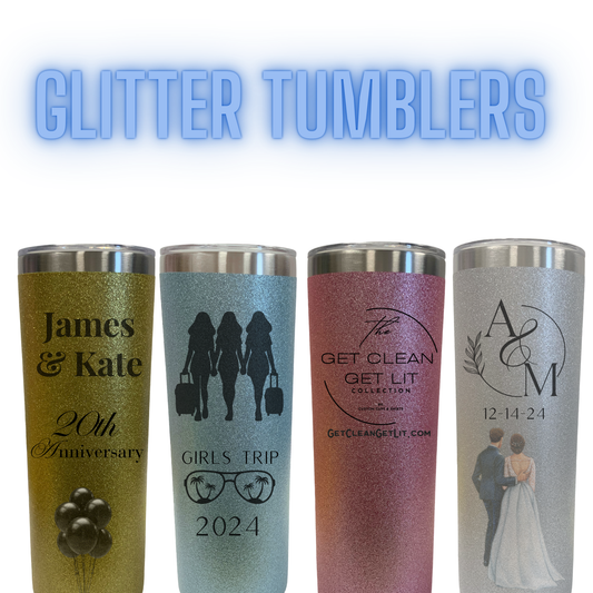 20 oz Glitter Sublimation Tumblers